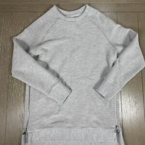 Varley Pullover Womens XXS Gray Ribbed Sweatshirt Minimalist Structured SPOTS